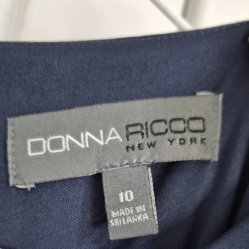 Donna Ricco Navy Ruffled Mini Dress - Picture 3 of 7